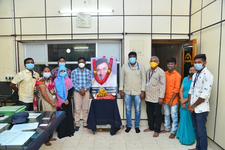 ವರನಟ ಡಾ.ರಾಜಕುಮಾರ ಜಯಂತಿ ಸರಳ ಆಚರಣೆ
